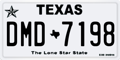 TX license plate DMD7198