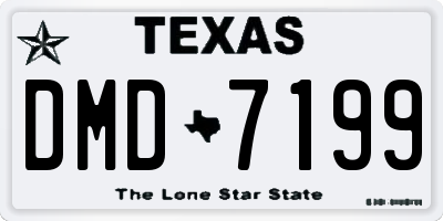 TX license plate DMD7199