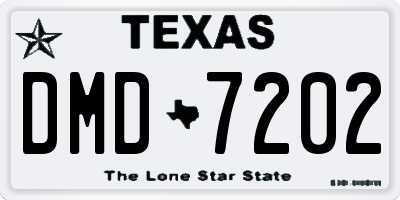 TX license plate DMD7202