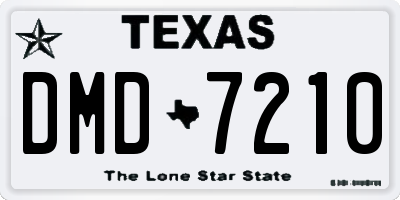 TX license plate DMD7210