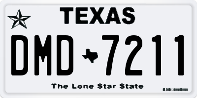 TX license plate DMD7211