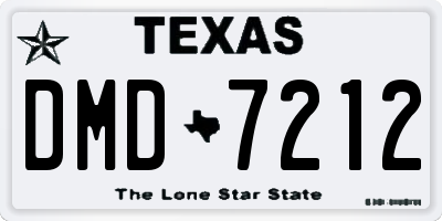 TX license plate DMD7212