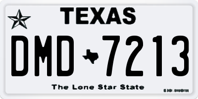 TX license plate DMD7213