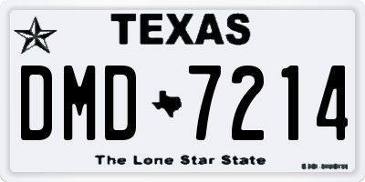 TX license plate DMD7214