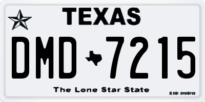 TX license plate DMD7215