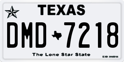 TX license plate DMD7218