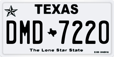 TX license plate DMD7220