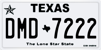 TX license plate DMD7222