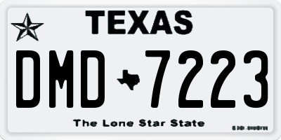 TX license plate DMD7223