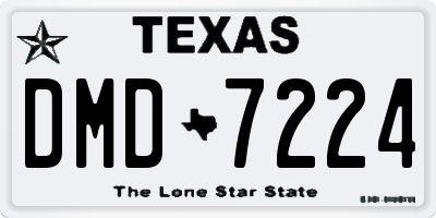 TX license plate DMD7224
