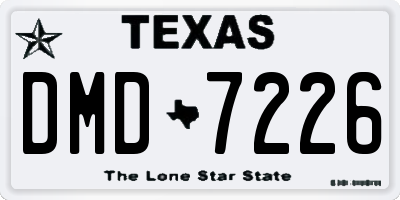 TX license plate DMD7226
