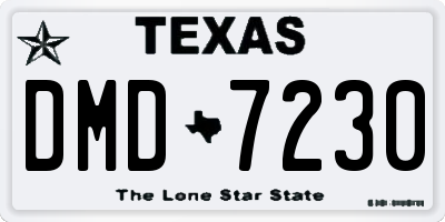 TX license plate DMD7230
