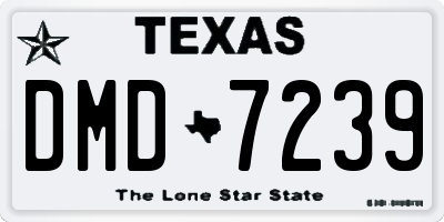 TX license plate DMD7239