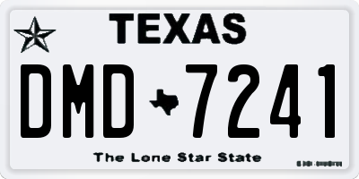 TX license plate DMD7241