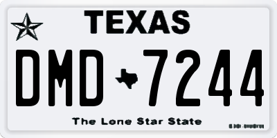 TX license plate DMD7244