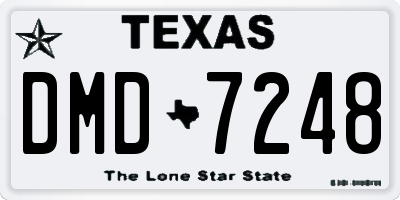 TX license plate DMD7248