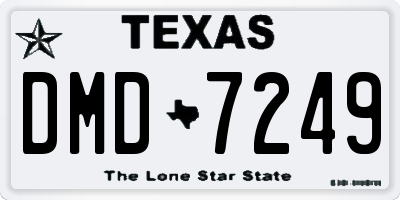 TX license plate DMD7249