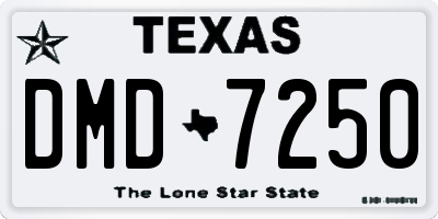 TX license plate DMD7250