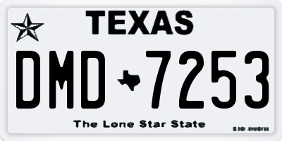 TX license plate DMD7253
