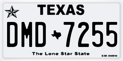 TX license plate DMD7255