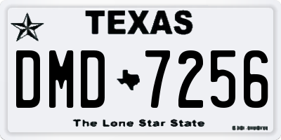TX license plate DMD7256