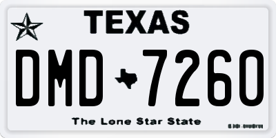 TX license plate DMD7260