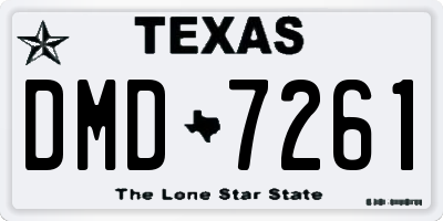 TX license plate DMD7261