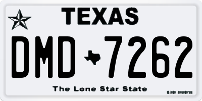 TX license plate DMD7262