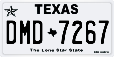 TX license plate DMD7267
