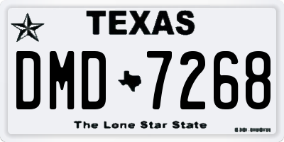 TX license plate DMD7268
