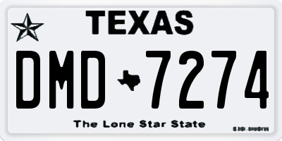 TX license plate DMD7274