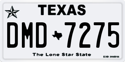 TX license plate DMD7275