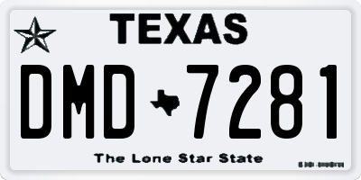TX license plate DMD7281