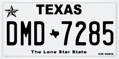 TX license plate DMD7285