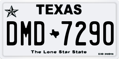 TX license plate DMD7290