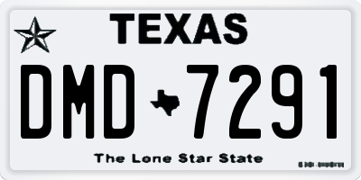 TX license plate DMD7291
