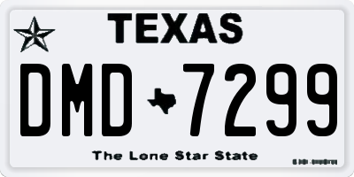TX license plate DMD7299