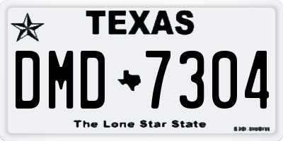 TX license plate DMD7304