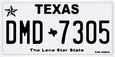 TX license plate DMD7305