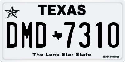 TX license plate DMD7310