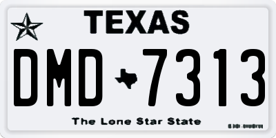 TX license plate DMD7313