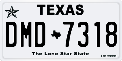 TX license plate DMD7318