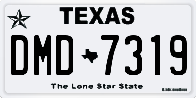 TX license plate DMD7319