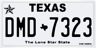 TX license plate DMD7323