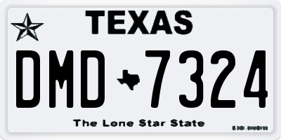 TX license plate DMD7324