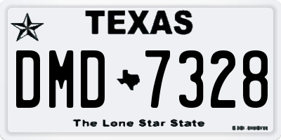 TX license plate DMD7328