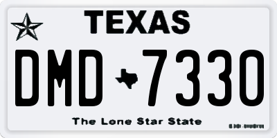 TX license plate DMD7330