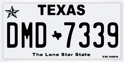 TX license plate DMD7339