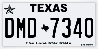 TX license plate DMD7340