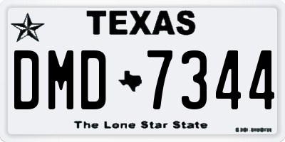 TX license plate DMD7344